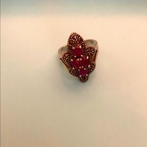 925. Sterling Silver Natural Ruby Ring